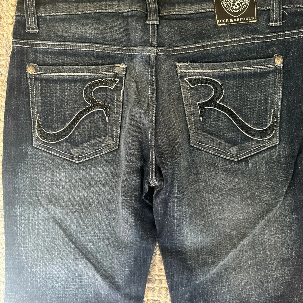 Rock & Republic Blue Jeans 30 X 32 Bootcut Kiedis 98% Cotton 2% Elastin NWT $240
